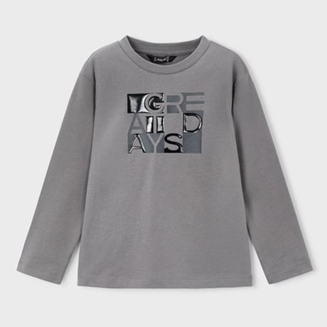 〈mayoral〉 Logo print long sleeve T-shirt (gray) ※KIDS