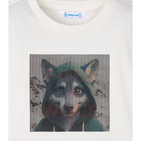 〈mayoral〉Lenticular Print top (white) ※KIDS