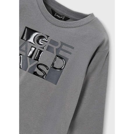 〈mayoral〉 Logo print long sleeve T-shirt (gray) ※KIDS