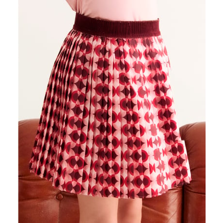 〈Abel&Lula〉pleated skirt (geometric patterns) ※KIDS&JUNIOR