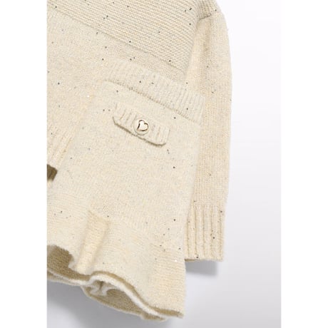 〈Abel&Lula〉Glitter knit top and bottom set (White) ※KIDS&JUNIOR