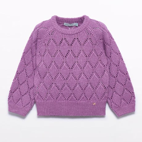 〈Abel&Lula〉Openwork knit (purple) ※KIDS&JUNIOR