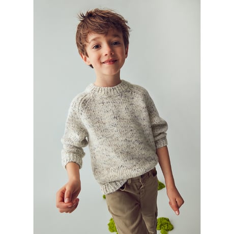 〈mayoral〉Heathered sweater(beige) ※KIDS