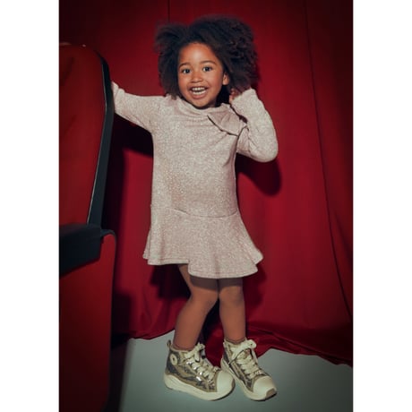 〈mayoral〉Big ribbon dress (beige) ※KIDS