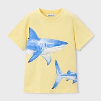 〈mayoral〉Shark print T-shirt (yellow) ※KIDS