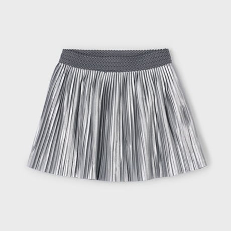 〈mayoral〉pleated skirt (silver) ※KIDS