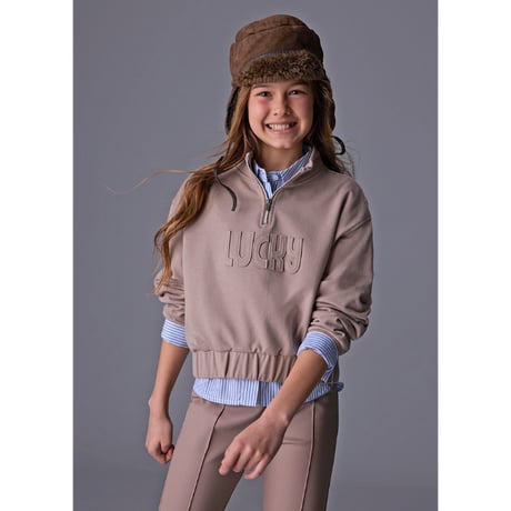 〈mayoral〉Zip-up pullover (beige) ※JUNIOR