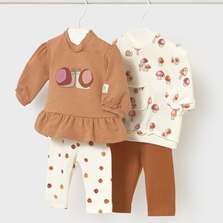 〈mayoral〉 Pullover and leggings 4-piece set (cinnamon) ※BABY