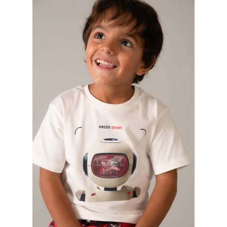 〈mayoral〉Lenticular print T-shirt (white) ※KIDS
