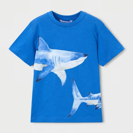〈mayoral〉Shark print T-shirt (blue) ※KIDS