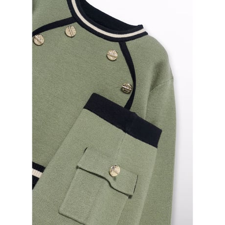 〈Abel&Lula〉knit setup (green) ※KIDS&JUNIOR