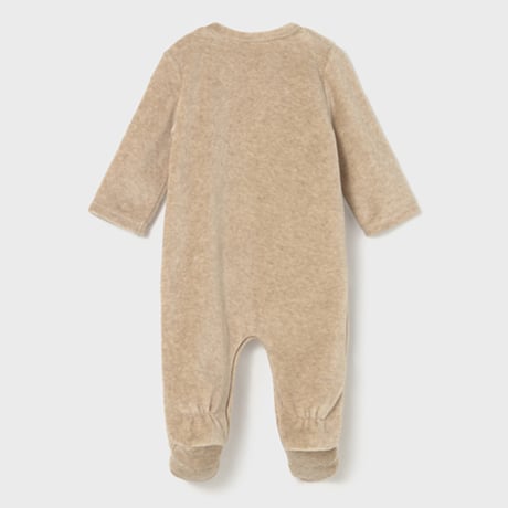 〈mayoral〉Front-opening romper 2-piece set (beige) ※BABY
