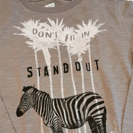 〈LION of LEISURE〉"Zebra" long sleeve t-shirts (Gray) ※KIDS