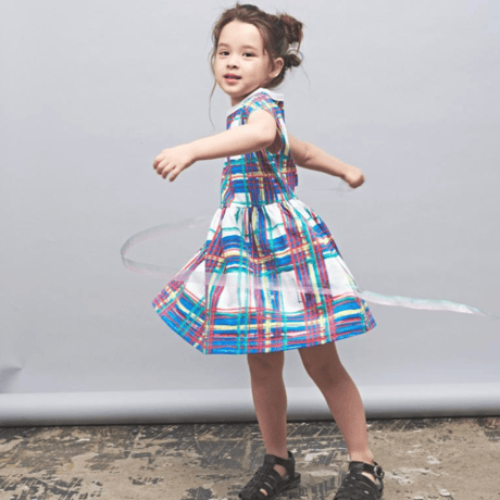 〈MAAROOK〉Brush Check Print Jersey Dress ※BABY/KIDS/JUNIOR
