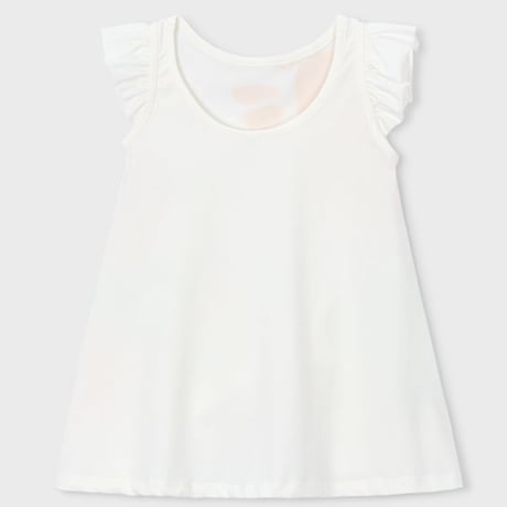 〈mayoral〉A-line print dress (white) ※KIDS