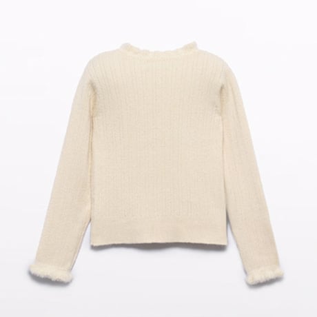 〈Abel&Lula〉Mohair rib knit (white) ※KIDS&JUNIOR