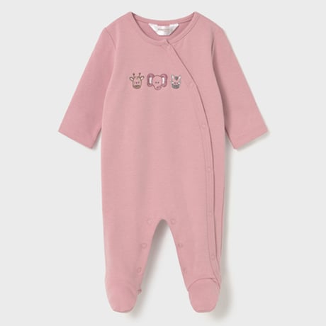 〈mayoral〉Rompers with feet 2P set (Pink)※BABY