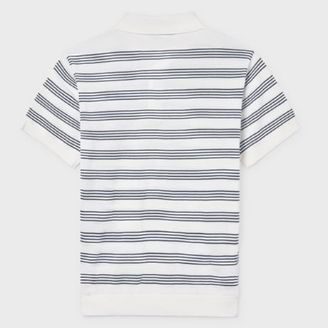 〈mayoral〉Knit polo ( navy blue border)※JUNIOR