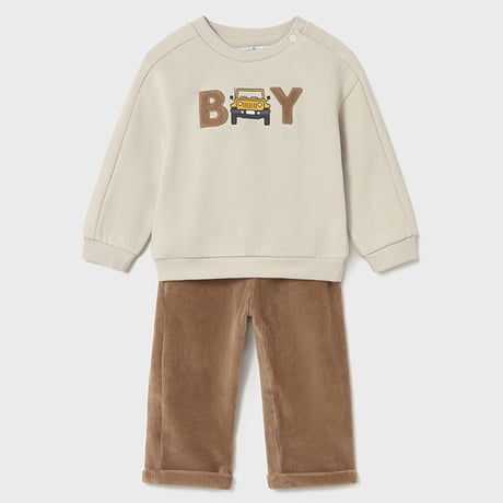 〈mayoral〉Pullover and pants set (beige) ※BABY