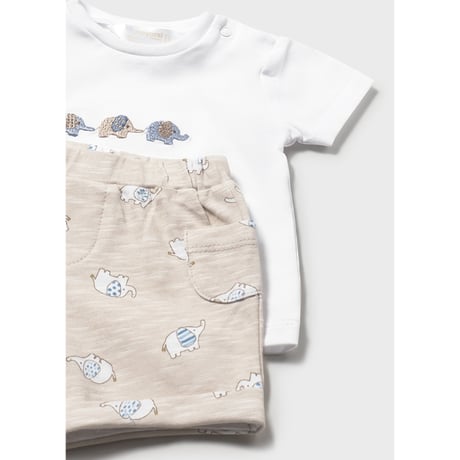 〈mayoral〉T-shirt and pants 4-piece set  (blue) ※BABY