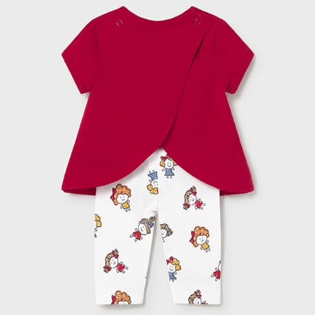 〈mayoral〉Two sets of T-shirt and leggings (red) ※BABY