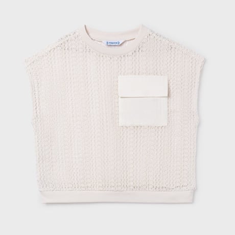 〈mayoral〉mesh tops set (white) ※JUNIOR