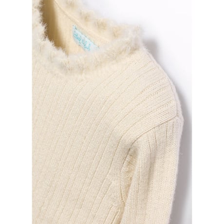 〈Abel&Lula〉Mohair rib knit (white) ※KIDS&JUNIOR