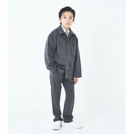 〈MAAROOK〉Broad stretch shirt jacket with tie ※KIDS/JUNIOR
