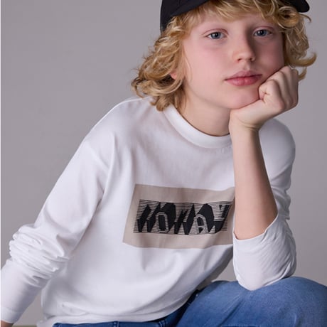〈mayoral〉 logo print tops(white) ※JUNIOR