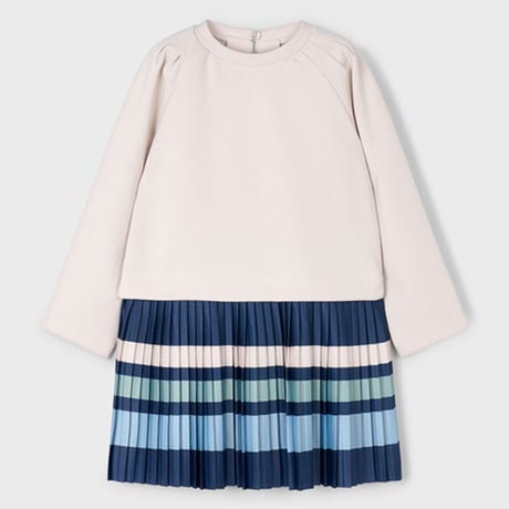 〈mayoral〉Pleated skirt dress (navy) ※KIDS