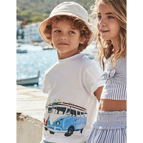 〈mayoral〉Bus T-shirt (white) ※KIDS