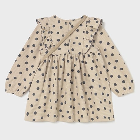 〈mayoral〉Polka dot dress with pochette (beige)※BABY
