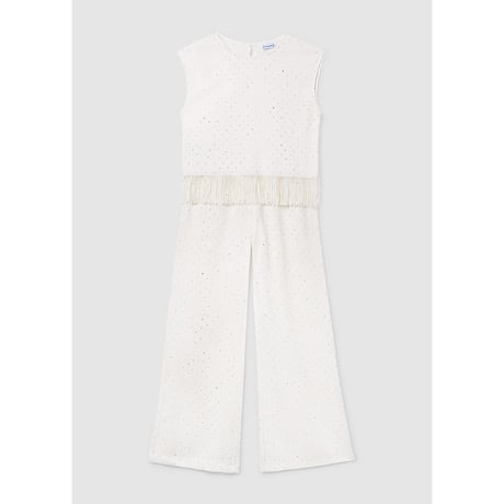 〈mayoral〉Tops and pants set (white)※JUNIOR