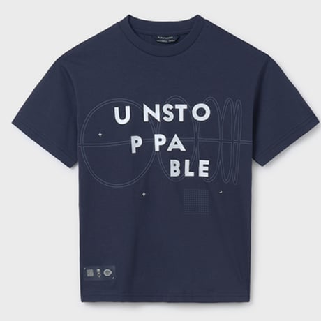 〈mayoral〉Logo print t-shirt (navy) ※JUNIOR