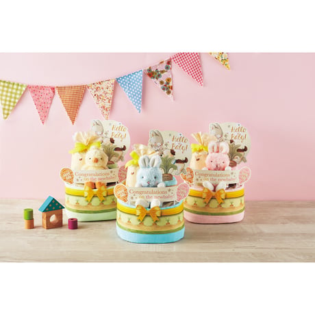 キャロットラペオリジナルダイパーケーキ〈Bunnies By The Bay〉"Duck" diaper cake (Yellow)