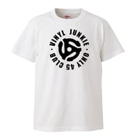 【VINYL JUNKIE-ONLY 45 CLUB/ ヴァイナルジャンキー】5.6オンス Tシャツ/WH/ST-125