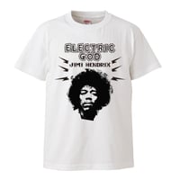 【Electric God-Jimi Hendrix/ジミ・ヘンドリックス】5.6オンス Tシャツ/WH/ST- 320