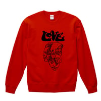 【LOVE/Forever Changes】10.0オンス スウェット/RD/SW-468