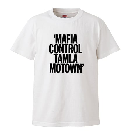 【MAFIA CONTROL TAMLA MOTOWN/タムラ・モータウン】5.6オンス Tシャツ/WH/ST-046_bk