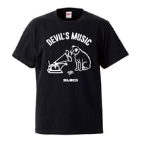 【Devils Music/Blues】ニッパーくんパロディ 5.6オンス Tシャツ/BK/ST- 439