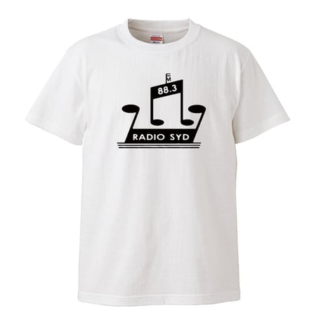 【RADIO SYD/ブライアン・ジョーンズ】5.6オンス Tシャツ/WH/ST-007_bk