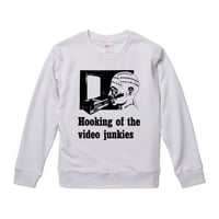 【Hooking of the video junkies/ビデオジャンキー】9.3オンス スウェット/WH/MW-004