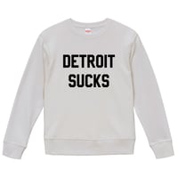 【Lester Bangs-レスター・バングス/DETROIT SUCKS-デトロイトサックス】9.3オンス スウェット/WH/SW- 189