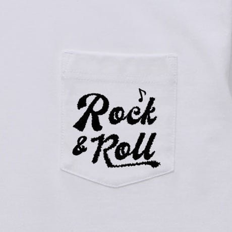 【 Rock&Roll/ロックンロール】 5.6オンス ポケットTシャツ/WH/PT- 380