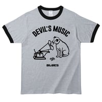 【Devils Music/Blues】ニッパーくんパロディ 5.3オンス Tシャツ/GYBK/RT- 439