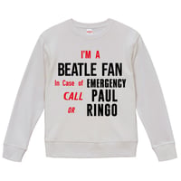 【I'M A BEATLE FAN/ビートルズ・ファン】9.3オンス スウェット/WH/SW- 280