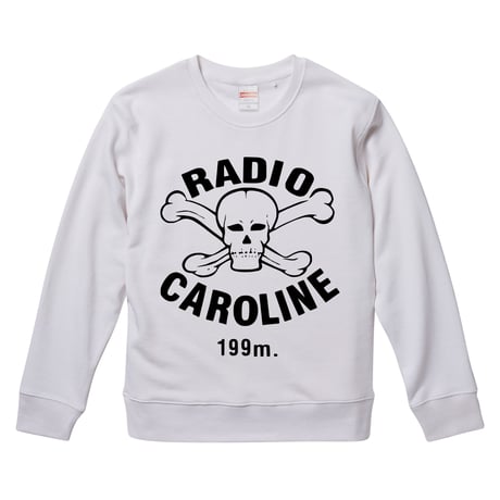 【radio caroline/イギリス海賊ラジオ】9.3オンス スウェット/WH/SW- 739