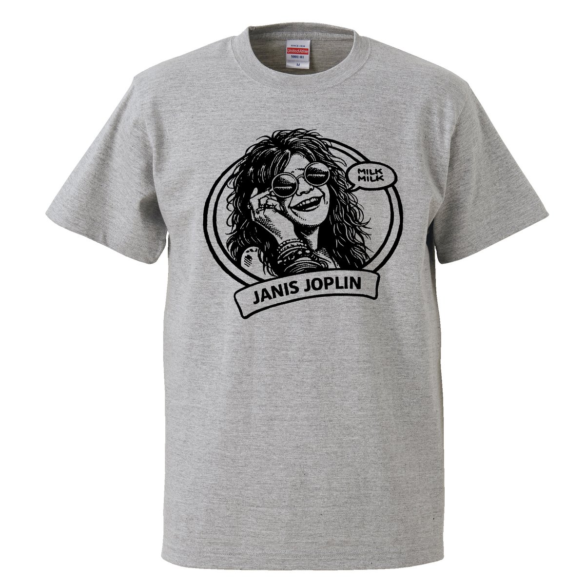 janis joplin/ジャニス・ジョプリン】5.6オンス Tシャツ/GY/ST-929