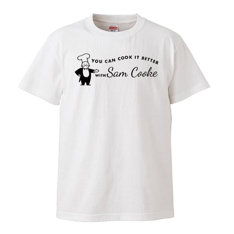 【with Sam Cooke/ウィズ・サムクック】5.6オンス Tシャツ/WH/ST-047_bk