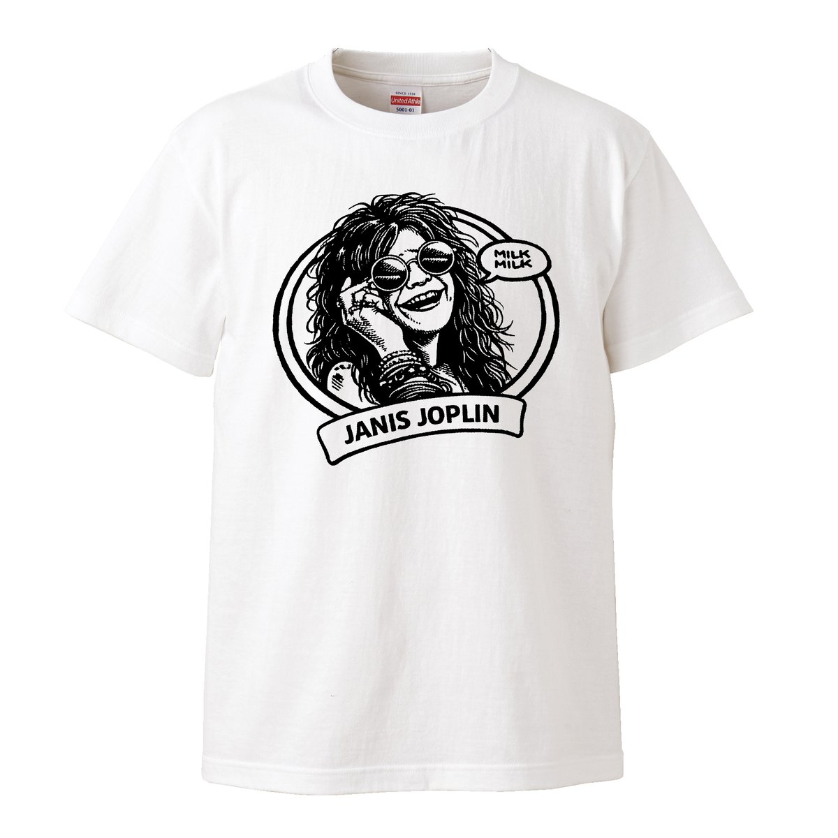 janis joplin/ジャニス・ジョプリン】5.6オンス Tシャツ/WH/ST-929